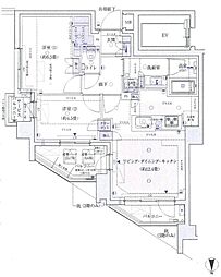 レジデンシャル池袋本町 5階2LDKの間取り