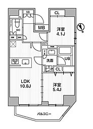 SYFORME江戸川橋 2LDKの間取図画像