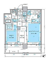 シティタワー新宿 2LDKの間取図画像