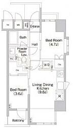 プライムアーバン池袋 2LDKの間取図画像