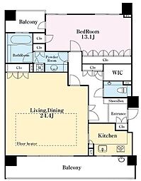 クリオレミントンハウス文京播磨坂 1SLDKの間取図画像