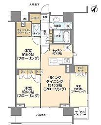 クレヴィア新宿若松町 3LDKの間取図画像