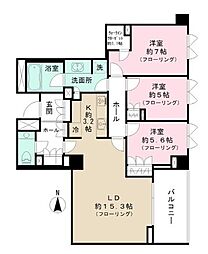 パークコート渋谷大山町ザプラネ清邸 3LDKの間取図画像