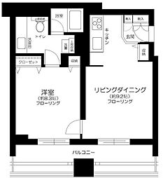 レグノ・セレーノ 1DKの間取図画像