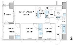 ガーデニエール砧レジデンス 3LDKの間取図画像