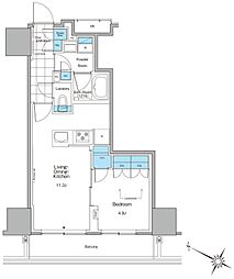 ルフォンプログレ北新宿 1LDKの間取図画像