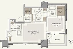 ブランズ渋谷代々木公園 1LDKの間取図画像