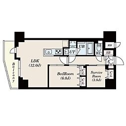 S-RESIDENCE駒沢大学駅前 1SLDKの間取図画像