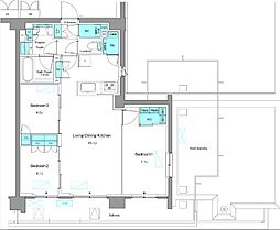 新宿区高田馬場3丁目マンション 3LDKの間取図画像