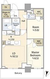 パークタワー西新宿 2LDKの間取図画像