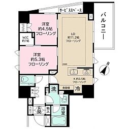 パークホームズ成城 2LDKの間取図画像