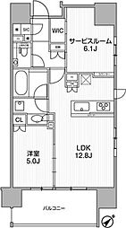 ディームス渋谷本町 1SLDKの間取図画像