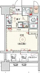 エステムコート新大阪6エキスプレイス 1Kの間取図画像