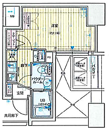 アドバンス心斎橋ラシュレ 1Kの間取図画像