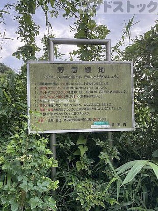 野寺緑地 徒歩6分。 480m