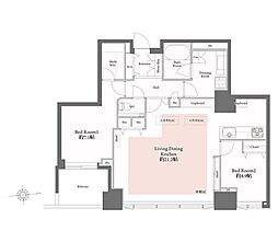 シティタワーズ豊洲ザ・シンボル 2LDKの間取図画像