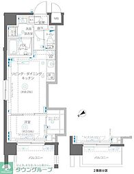 ZOOM立川CinemaSite 1LDKの間取図画像