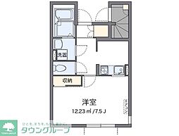 クレイノファウンデーション美好 1階1Kの間取り