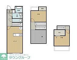 京王線 柴崎駅 徒歩18分の賃貸アパート 1階2LDKの間取り