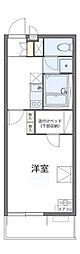 レオパレスけやき 1階1Kの間取り