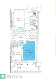 アトラスシティ千歳烏山グランスイート　杜ノ棟 4階2LDKの間取り
