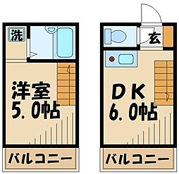 ディア 2階1DKの間取り