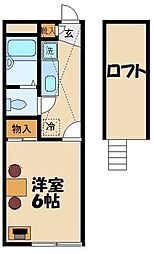 京王線 中河原駅 徒歩6分の賃貸マンション 3階1Kの間取り