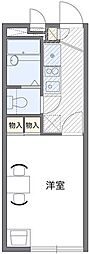 レオパレスルキア 1階1Kの間取り