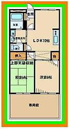 東府中レジデンス 2階2LDKの間取り
