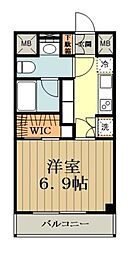 ドゥーエ武蔵小金井 2階1Kの間取り