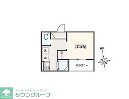 MELLAS矢川IV 103 1階1Kの間取り