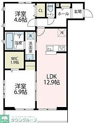 ヴァローレIII 2LDKの間取図画像