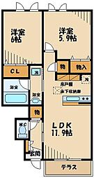 ファブロ 2LDKの間取図画像