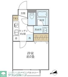アズキャビンズ 1Kの間取図画像