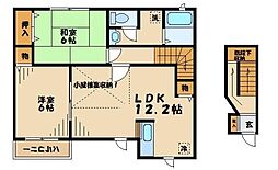 フォンティーヌ3 2LDKの間取図画像