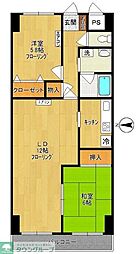 メゾンドシャングリラ 2LDKの間取図画像