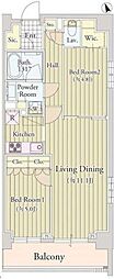 カハレア調布 2LDKの間取図画像