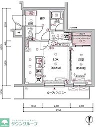 ARCOBALENO BUBAIGAWARA 1LDKの間取図画像