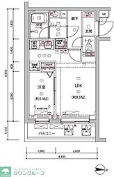ARCOBALENO BUBAIGAWARA 1LDKの間取図画像