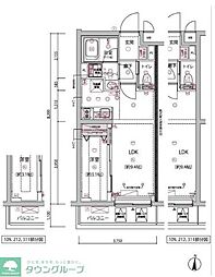 ARCOBALENO BUBAIGAWARA 1LDKの間取図画像