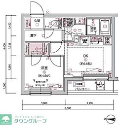 ARCOBALENO BUBAIGAWARA 1DKの間取図画像
