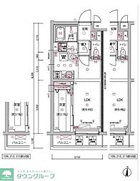 ARCOBALENO BUBAIGAWARA 1LDKの間取図画像