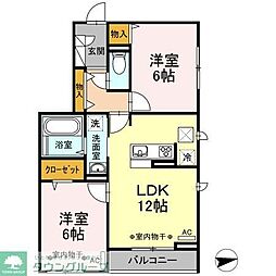 ベルフォート 2LDKの間取図画像