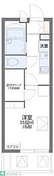 レオパレスプレシア 1Kの間取図画像