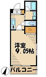 リトルグローブ 1Kの間取図画像