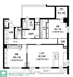 サウスコンフォート三鷹 2LDKの間取図画像