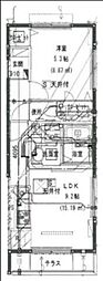 アゼリアヒルズ 1LDKの間取図画像