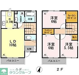 デュオC 3LDKの間取図画像