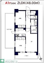 ファミルート八王子 2LDKの間取図画像
