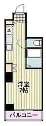 リヴイン国立 ワンルームの間取図画像
